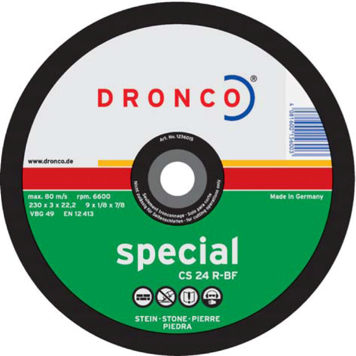 Kapskiva Sten Ø180 mm Dronco